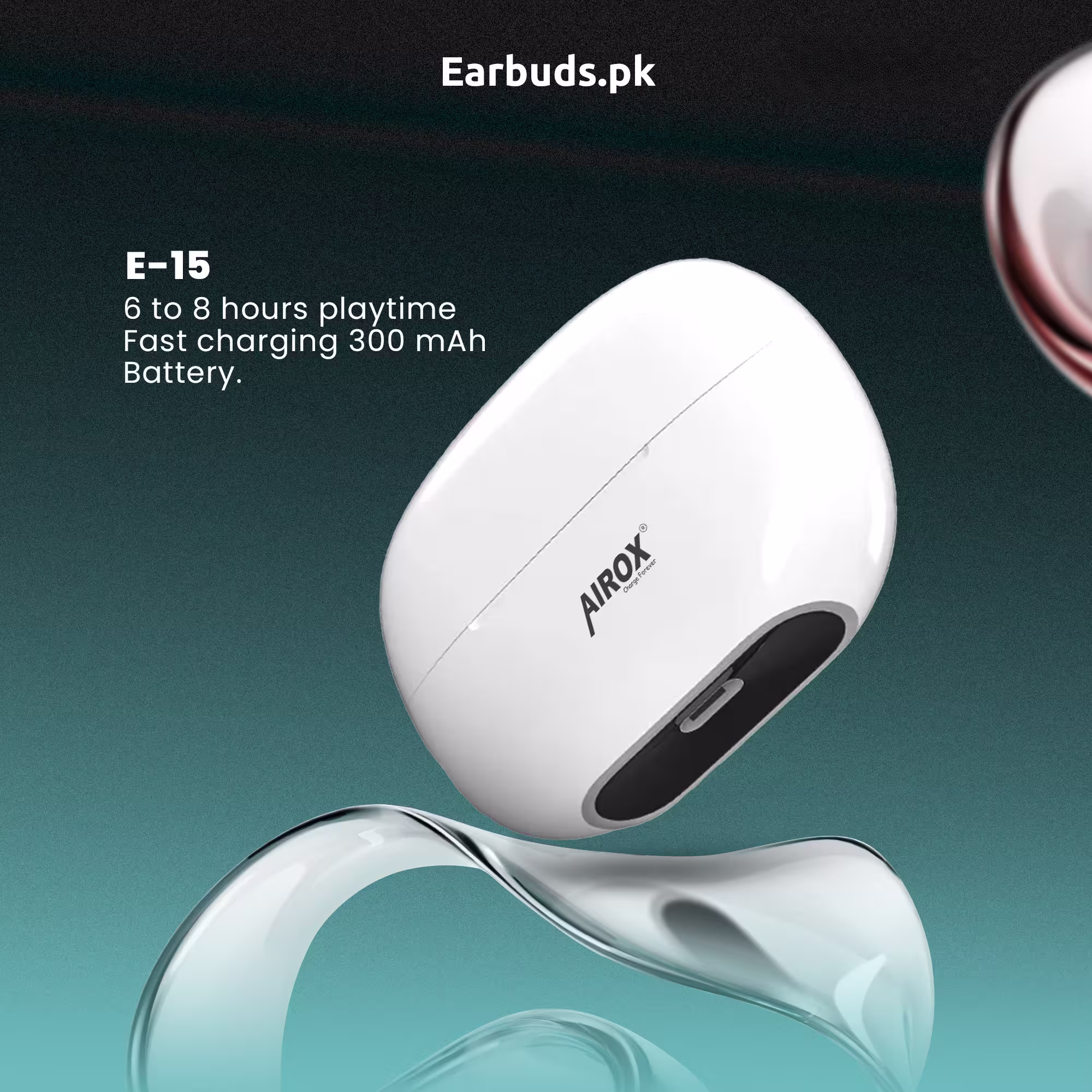 Airox E-15 Gaming Earbuds playback time