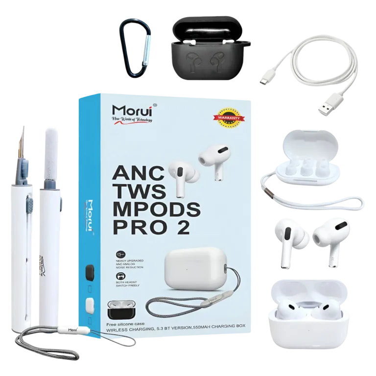 Morui MPODS PRO 2 ANC AirPods with all accessories