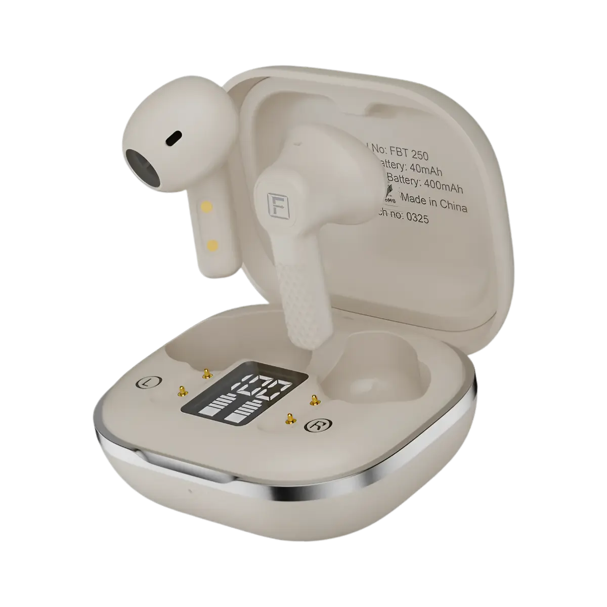 Faster Tronix Earbuds with open Lid