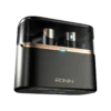 Ronin Glacier black Earbuds closed case
