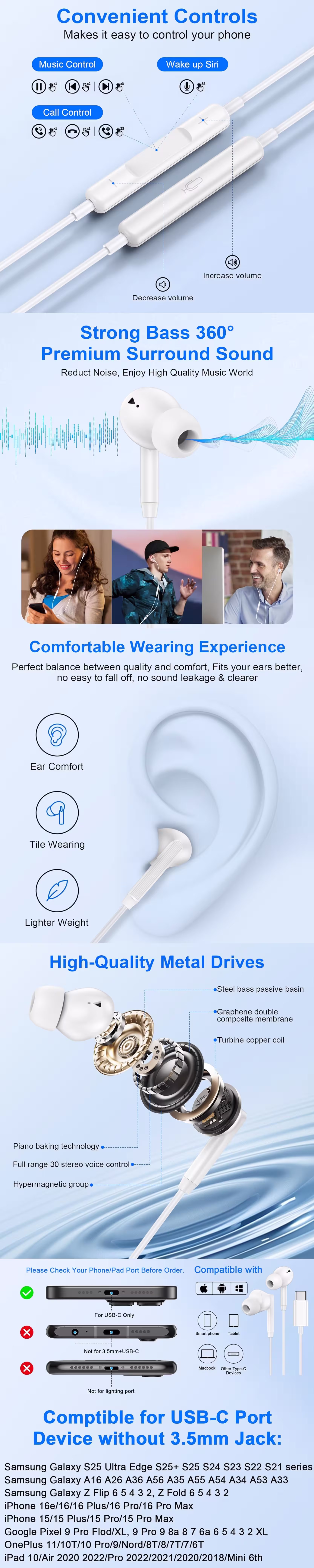Audionic Jionee Type-C Handsfree infographic