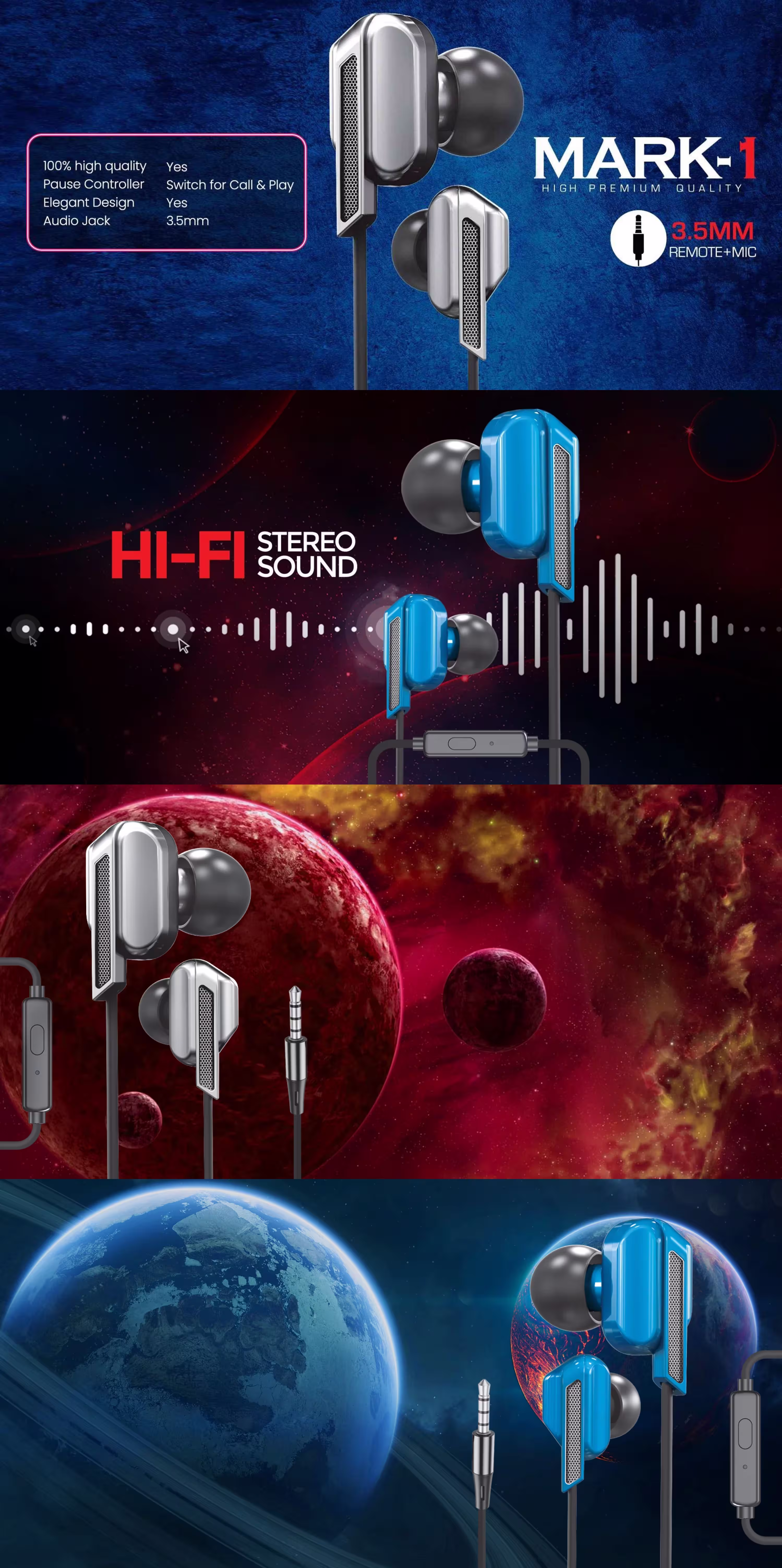 Audionic MARK-1 Handsfree infographic