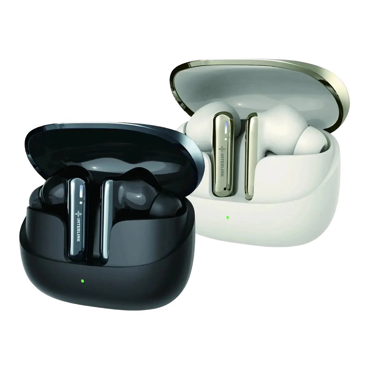 Interlink Duo Earbuds in black black and white