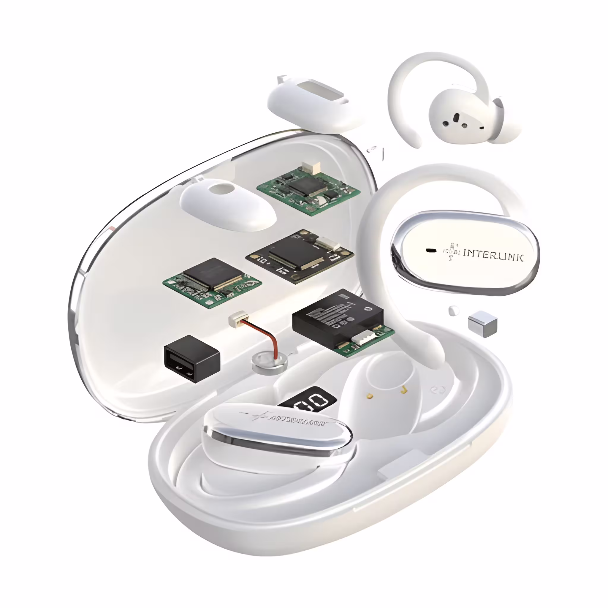 Interlink Sports Ear-Hook Earbuds Components