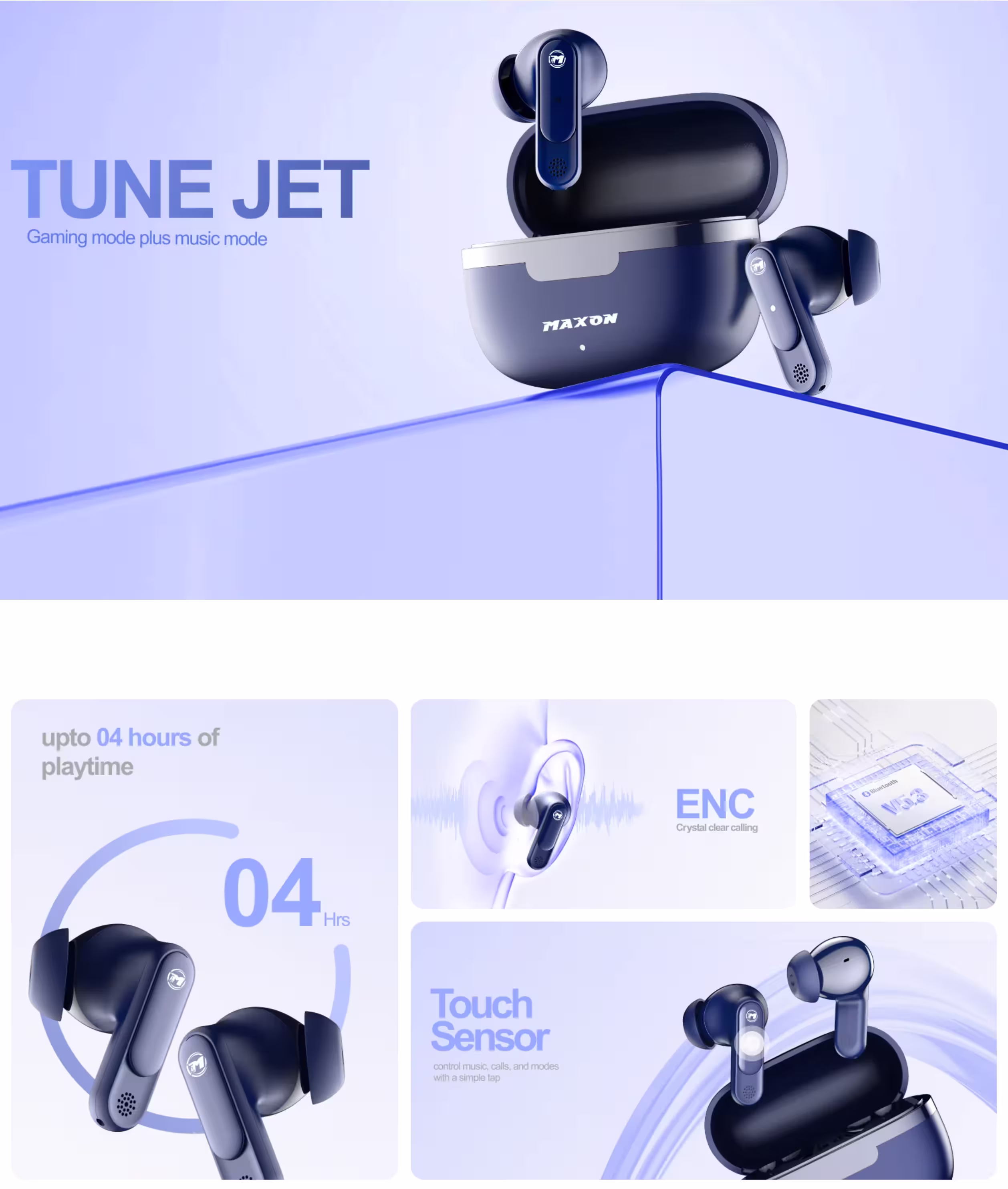 Maxon B302 Tune Jet Earbuds Infographic